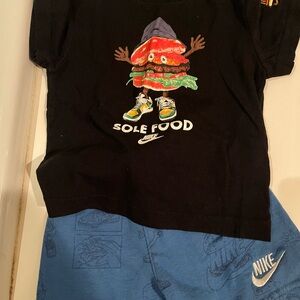 Nike Black 'Sole Food' Tee and Blue Shorts Set